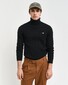 Gant Cotton Cable Rollneck Trui Zwart