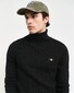 Gant Cotton Cable Rollneck Trui Zwart
