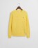 Gant Cotton Cable Ronde Hals Trui Banana Yellow