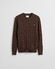Gant Cotton Cable Ronde Hals Trui Brown Melange