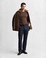 Gant Cotton Cable Ronde Hals Trui Brown Melange