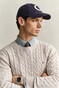 Gant Cotton Cable Ronde Hals Trui Clay Beige
