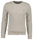 Gant Cotton Cable Ronde Hals Trui Clay Beige