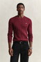 Gant Cotton Cable Ronde Hals Trui Deep Grape Wine