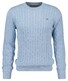 Gant Cotton Cable Ronde Hals Trui Fresh Blue