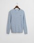 Gant Cotton Cable Ronde Hals Trui Fresh Blue