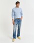 Gant Cotton Cable Ronde Hals Trui Fresh Blue