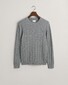 Gant Cotton Cable Ronde Hals Trui Grijs Melange