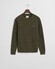 Gant Cotton Cable Ronde Hals Trui Khaki Green Melange