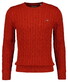 Gant Cotton Cable Ronde Hals Trui Maple Fire