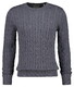 Gant Cotton Cable Ronde Hals Trui Midden Grijs