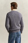 Gant Cotton Cable Ronde Hals Trui Midden Grijs