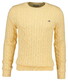 Gant Cotton Cable Ronde Hals Trui Mild Yellow