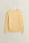 Gant Cotton Cable Ronde Hals Trui Mild Yellow