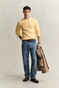 Gant Cotton Cable Ronde Hals Trui Mild Yellow
