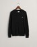 Gant Cotton Cable Ronde Hals Trui Zwart