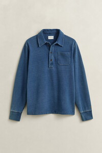 Gant Cotton Indigo Dyed Finish Rugger Trui