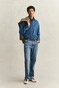 Gant Cotton Indigo Dyed Finish Rugger Trui
