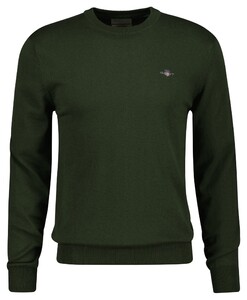Gant Cotton Lambswool Crew Neck Trui Country Green