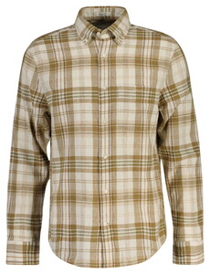 Gant Cotton Linnen Multi Check Button-Down Overhemd Creamed White