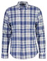 Gant Cotton Linnen Multi Check Button-Down Overhemd Vintage Blue