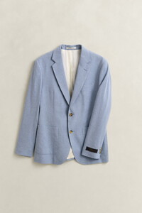 Gant Cotton Linnen Suit Jacket Colbert Faded Denim