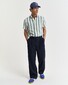 Gant Cotton Linnen Yarn Dyed Stripes Overhemd Woody Green