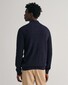 Gant Cotton Piqué Zip Cardigan Vest Avond Blauw