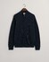 Gant Cotton Piqué Zip Cardigan Vest Avond Blauw