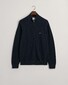 Gant Cotton Piqué Zip Cardigan Vest Avond Blauw