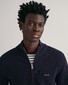 Gant Cotton Piqué Zip Cardigan Vest Avond Blauw