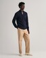 Gant Cotton Piqué Zip Cardigan Vest Avond Blauw