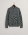 Gant Cotton Piqué Zip Cardigan Vest Dark Grey Melange