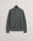 Gant Cotton Piqué Zip Cardigan Vest Dark Grey Melange