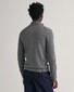 Gant Cotton Piqué Zip Cardigan Vest Dark Grey Melange