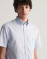 Gant Cotton Poplin Short Sleeve Button Down Overhemd Licht Blauw