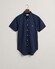 Gant Cotton Poplin Short Sleeve Button Down Overhemd Marine