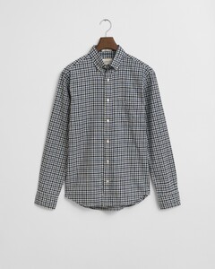 Gant Cotton Twill Gingham Check Button-Down Overhemd Naval Blue