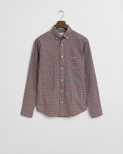Gant Cotton Twill Gingham Check Button-Down Overhemd Plumped Red