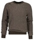 Gant Cotton Wool Two Tone Texture Crew Neck Pullover Shadow Brown