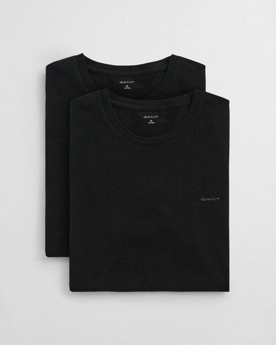 Gant Crew Neck 2Pack T-Shirt Zwart