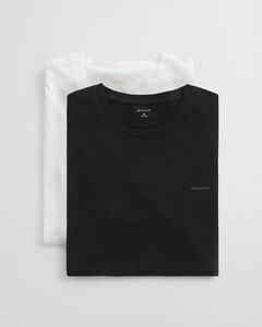Gant Crew Neck 2Pack T-Shirt Zwart-Wit