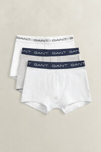 Gant Dot Print Trunk 3-Pack Underwear White