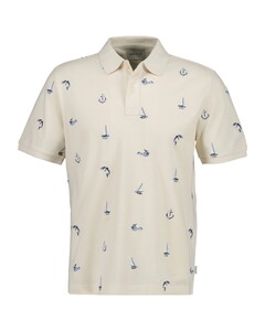 Gant Embroidered Short Sleeve Poloshirt Creamed White