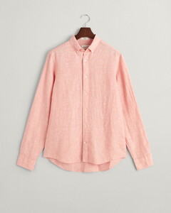 Gant European Linen Solid Color Button-Down Shirt Peachy Pink
