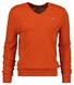 Gant Extrafine Lambswool V-Neck Trui Deep Orange