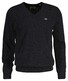 Gant Extrafine Lambswool V-Neck Trui Donker Grijs