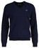 Gant Extrafine Lambswool V-Neck Trui Marine