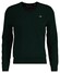 Gant Extrafine Lambswool V-Neck Trui Tartan Green