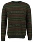 Gant Fair Isle Knit Crew Neck Trui Deepest Green